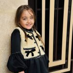 پیراهن دخترانه مشکی حنا