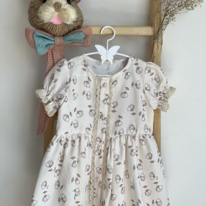 پیراهن دخترانه گل پنبه