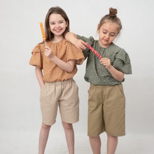 ست شومیز و شلوارک گل نسا