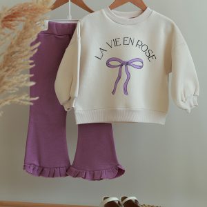 ست راحتی دخترانه پاپیونی بوپر