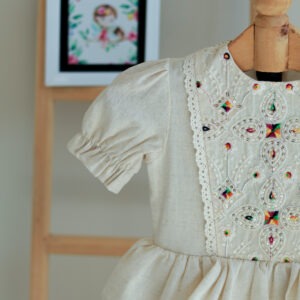 پیراهن لینن مهرگل2