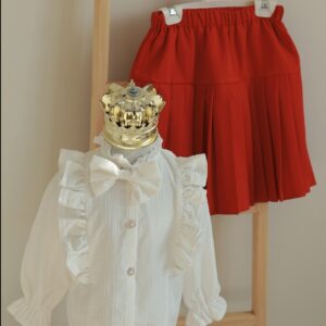 ندازه های شومیز دخترانه سفید صدف: