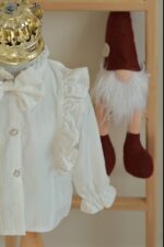 شومیز دخترانه سفید صدف