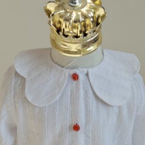 شومیز دخترانه سفید بلوت طرح یلدا