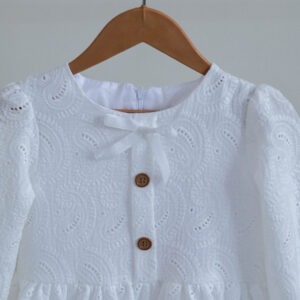 پیراهن رستا سفید پاییز (2)