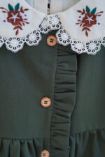 ست شومیز و سارافون گل خاتون سبز (3)