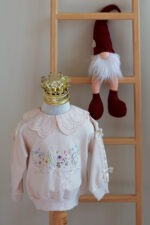 ست راحتی دخترانه پرند کرمی