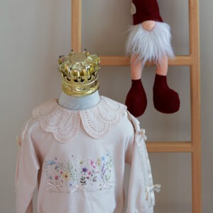 ست راحتی دخترانه پرند کرمی