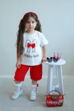 ست تیشرت و شلوارک دخترانه آوینا - Image 5