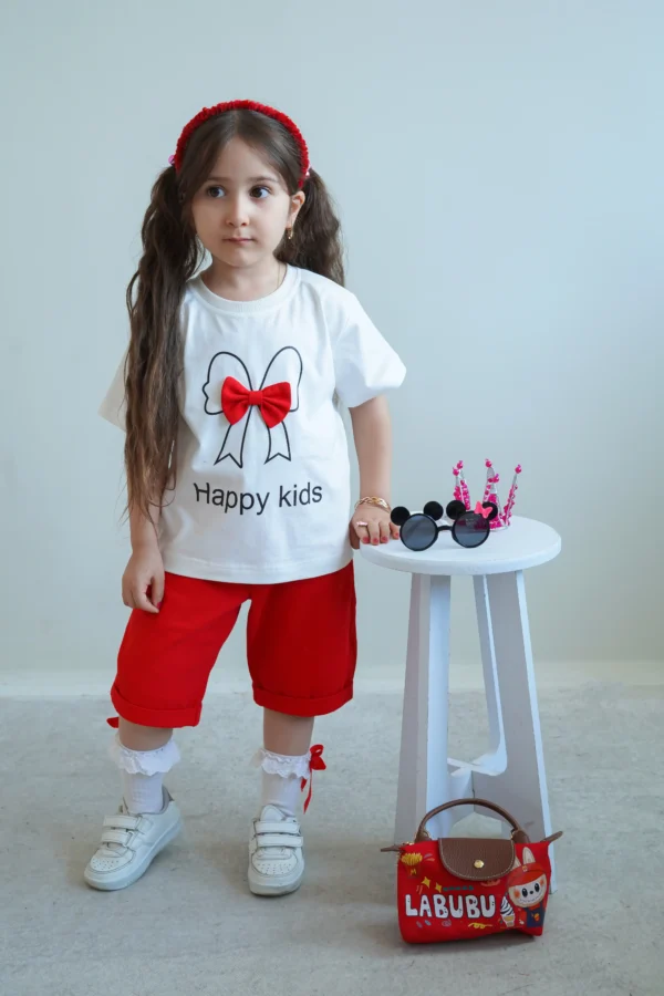 ست تیشرت و شلوارک دخترانه آوینا
